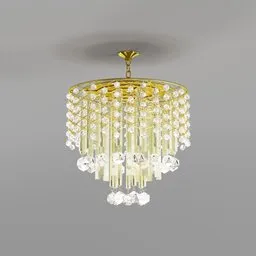 Modern Crystal Drum Chandelier