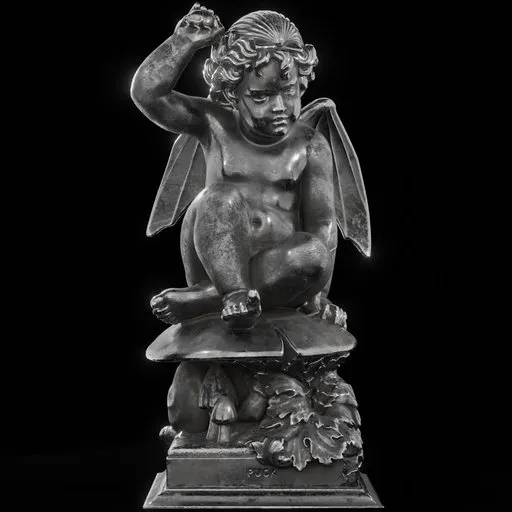 statue of Steel Puck on Toadstool