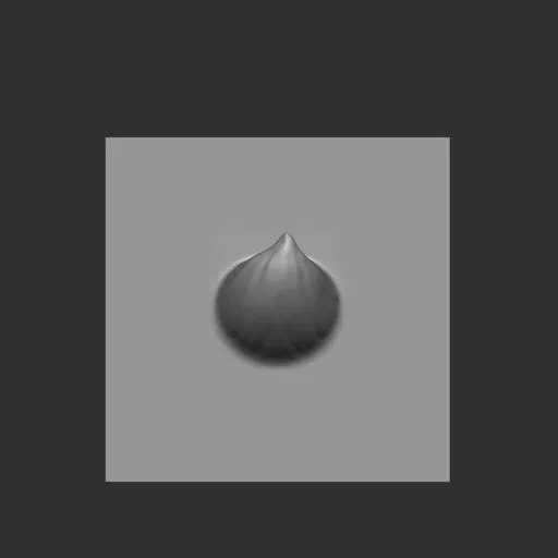3D sculpting brush creating a detailed single hair strand effect for Blender character modeling.