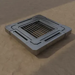 Sci-Fi Industrial Air Vent Cover
