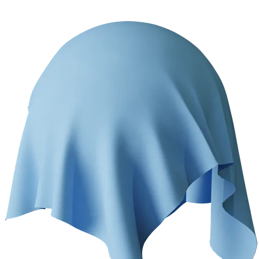 High-resolution blue silk texture for 3D modeling, perfect for Blender and PBR rendering.