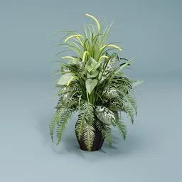 Greens & Cattails Planter