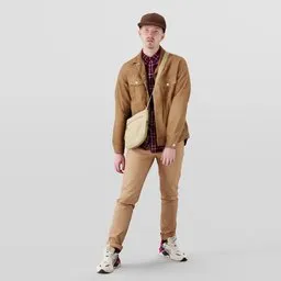 Guy in beige outfit