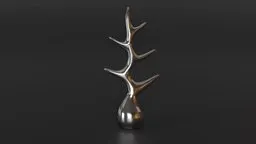 Sophisticated metal jewelry holder 3D model, perfect for interior design and lifestyle Blender 3D scenes.