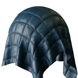 Blue Quilted Fabric