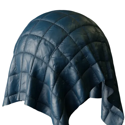 Blue Quilted Fabric