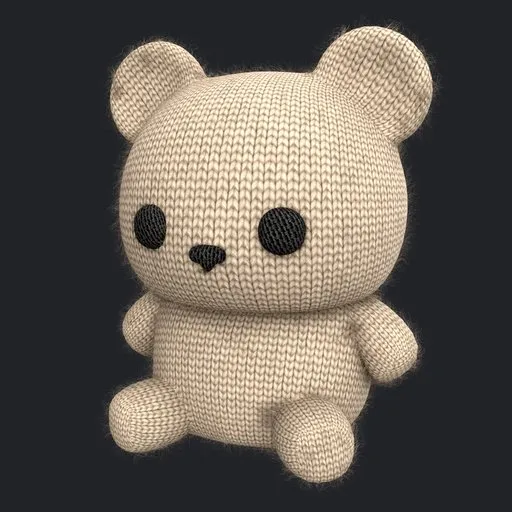 Soft knitted plush teddy bear toy