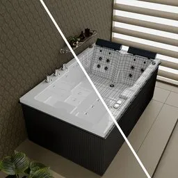 Luxury Acrylic Jacuzzi Bathtub