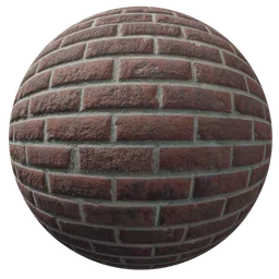 High-resolution PBR dark red brick texture for 3D modeling and rendering in Blender and compatible software.