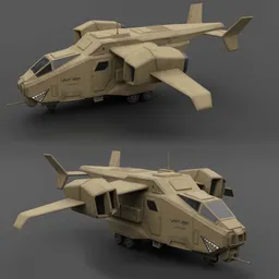 Sci-Fi Military Dropship  airfraft