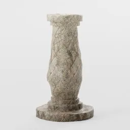 Textured 3D stone pillar model suitable for historical city scenes in Blender.