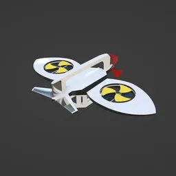 "Concept Drone for Parcels - Plastic and Metal 3D Model for Blender 3D"