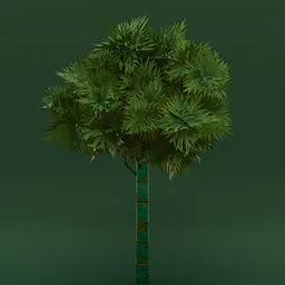 Stylized bamboo tree