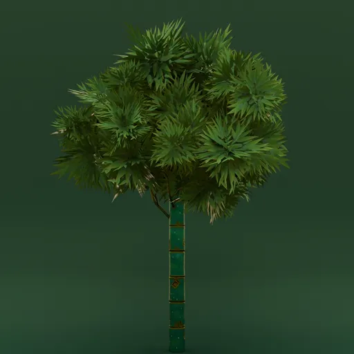 Stylized bamboo tree