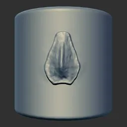 ER Dragon Brush 65 imprint of reptilian texture for 3D model detailing in Blender, ideal for creature surface sculpting.