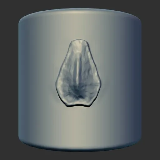 ER Dragon Brush 65 imprint of reptilian texture for 3D model detailing in Blender, ideal for creature surface sculpting.