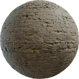 Textured PBR White Sandstone Brick material for 3D modeling and rendering in Blender and similar software.