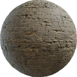 Textured PBR White Sandstone Brick material for 3D modeling and rendering in Blender and similar software.