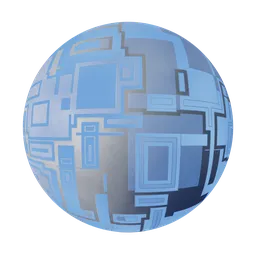 Detailed Procedural SiFi Metal Panel texture for PBR material 3D rendering in Blender.