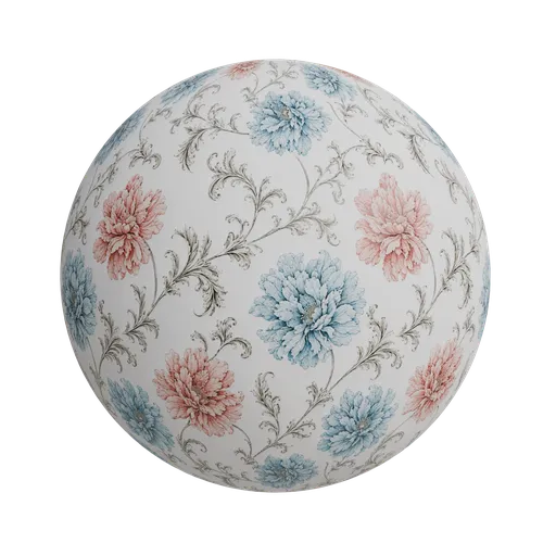 Vintage style floral wallpaper