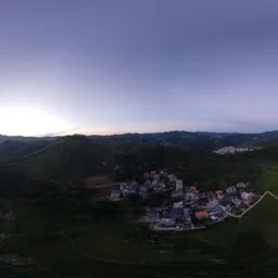 Hills, fields, woods, night