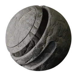 Cracked rock