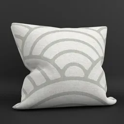 Green Wave Pattern Throw Pillow