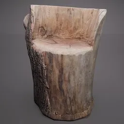 Chair from tree trunk