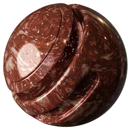 Marble Marked Red
