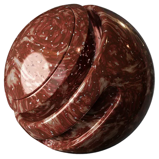Marble Marked Red