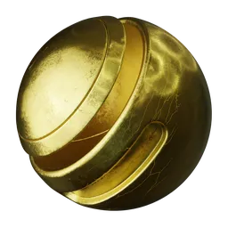 Realistic procedural old gold