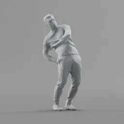 Lowpoly Male Sport Character