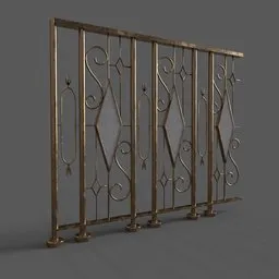 Bronze Fence Segment