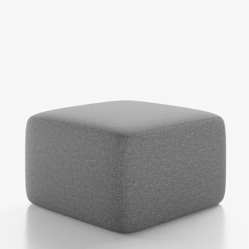 3D Blender model of a contemporary modular grey lounge sofa, optimized for dynamic workspace arrangements.