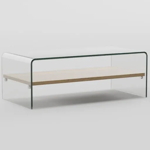 Glass coffee table