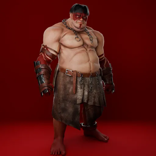 Chained Berserker - Rigged