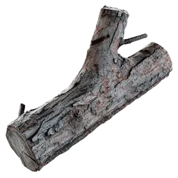 "Photorealistic Firewood 3D model for Blender 3D - perfect for rustic and forest scenes. Cut piece of wood sitting on table, with ultra-realistic AR 16:9 graphics and a charred metal texture. Ideal for creating realistic outdoor environments and adding detail to your 3D scenes."