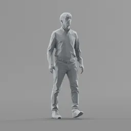 Lowpoly Male Walking