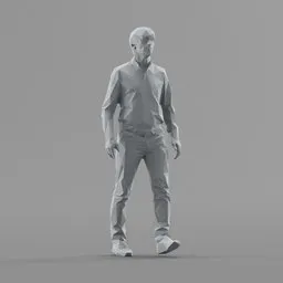 Lowpoly Male Walking