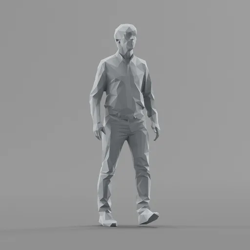 Lowpoly Male Walking