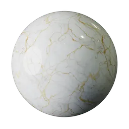 Luxurious White Marble with Gold Veins