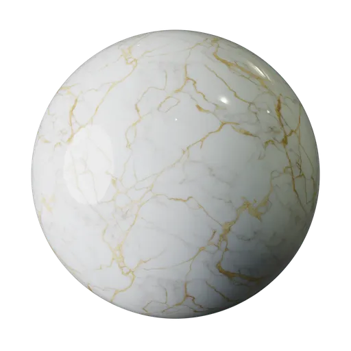 Luxurious White Marble with Gold Veins