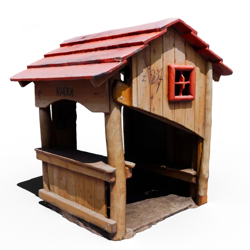 Playground House with Red Roof