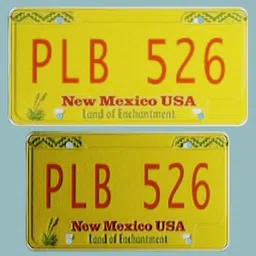New Mexico Licence plate PL