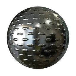 High-quality PBR anti-slip metal texture for 3D floor and stair rendering in Blender.