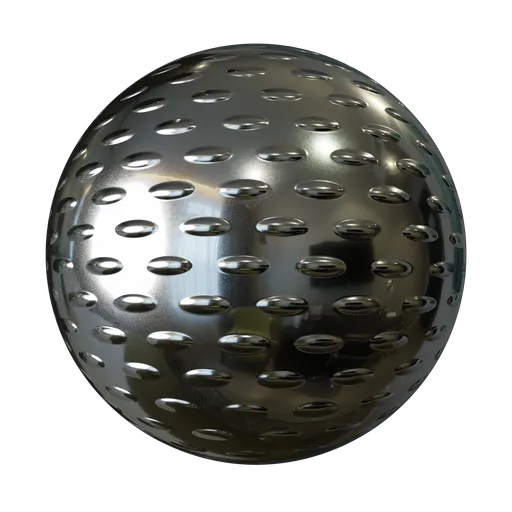 High-quality PBR anti-slip metal texture for 3D floor and stair rendering in Blender.
