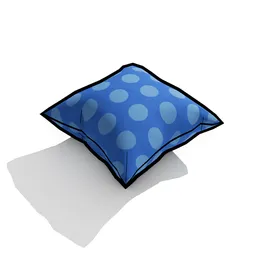 Pillow Blue - Cartoon Style