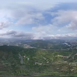 Highsky green forest clouds