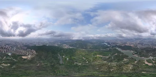 Highsky green forest clouds
