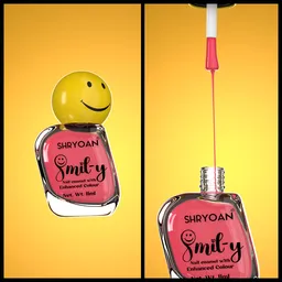 Nail enamel liquid drop animation